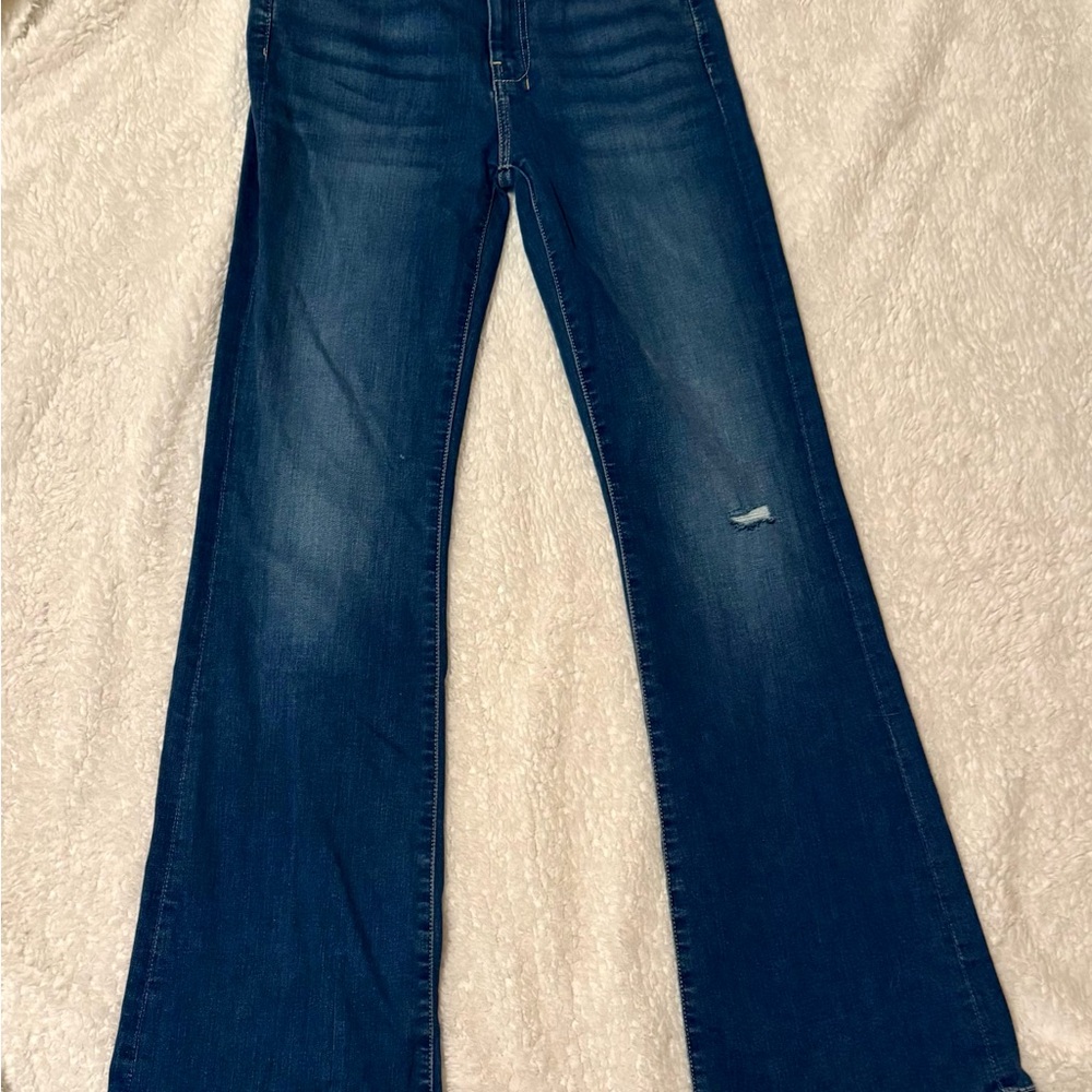 7 For All Mankind Dojo Blue Flare Jeans